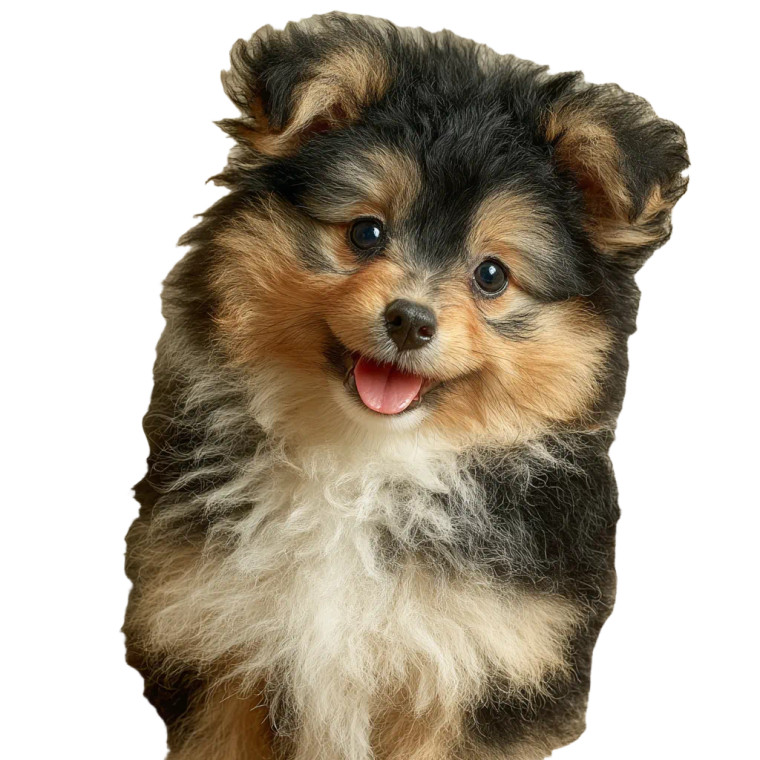 Fluffy Cheerful Puppy Vinyl Car Decal Sticker – Waterproof & UV-Resistant 3.4133333333333336"