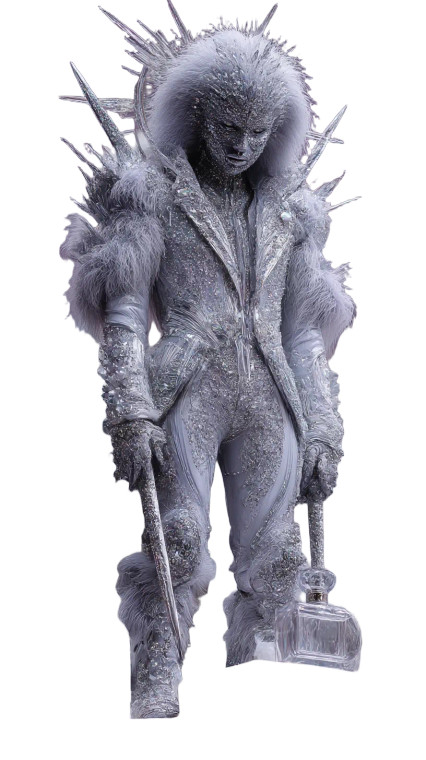 Futuristic Ice-Warrior Vinyl Car Decal Sticker – Waterproof & UV-Resistant 9.706666666666667"