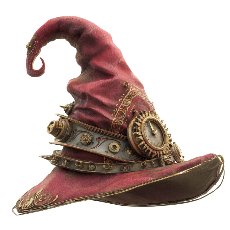 Steampunk Witch Hat Vinyl Car Decal Sticker – Waterproof & UV-Resistant 3.4133333333333336"