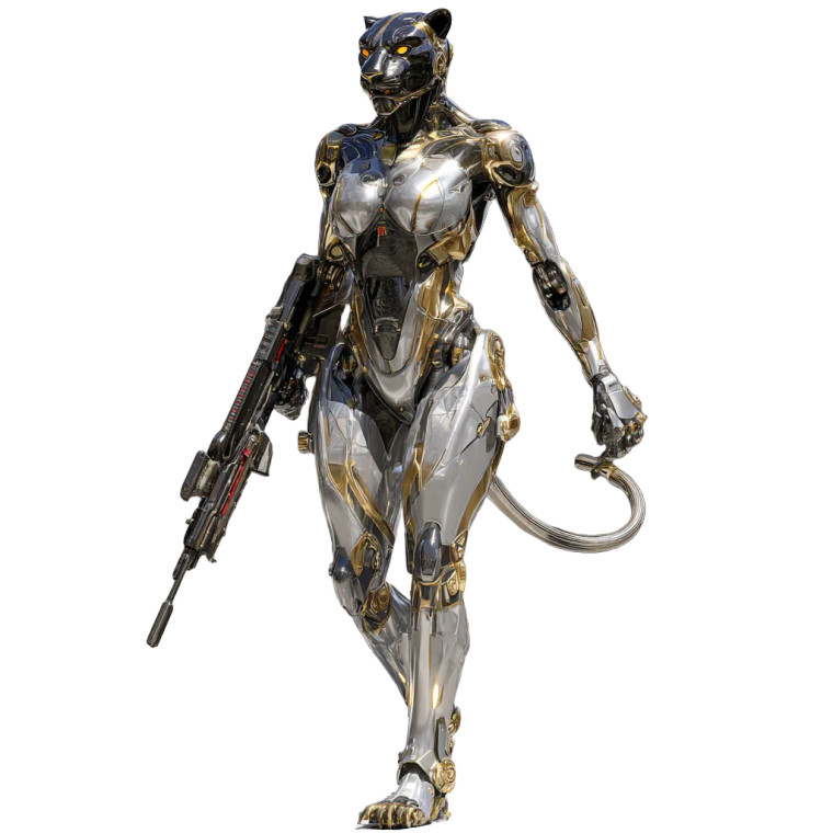 Chromed Cyborg Warrior Vinyl Car Decal Sticker – Waterproof & UV-Resistant 6.826666666666667"
