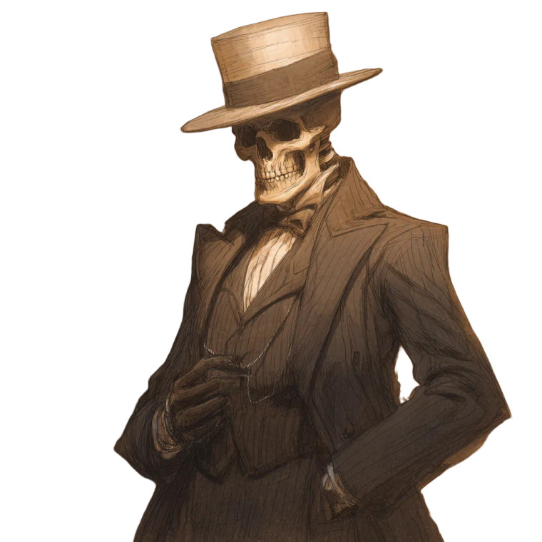 Skeleton Mob Boss Vinyl Car Decal Sticker – Waterproof & UV-Resistant 3.4133333333333336"