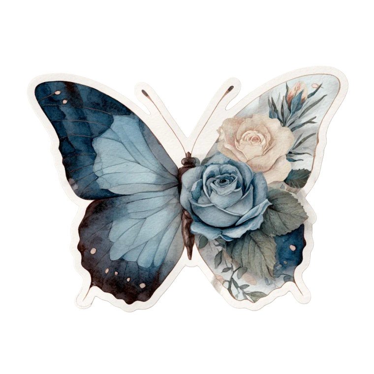 Retro Butterfly Sticker V2 Vinyl Car Decal Sticker – Waterproof & UV-Resistant 6.826666666666667"