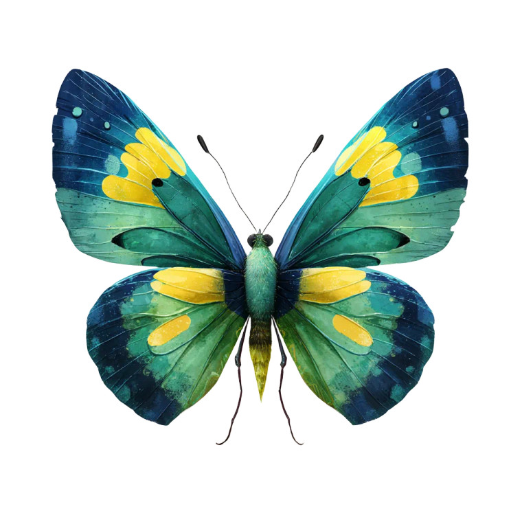 Colorful Pixar Butterfly Vinyl Car Decal Sticker – Waterproof & UV-Resistant 6.826666666666667"