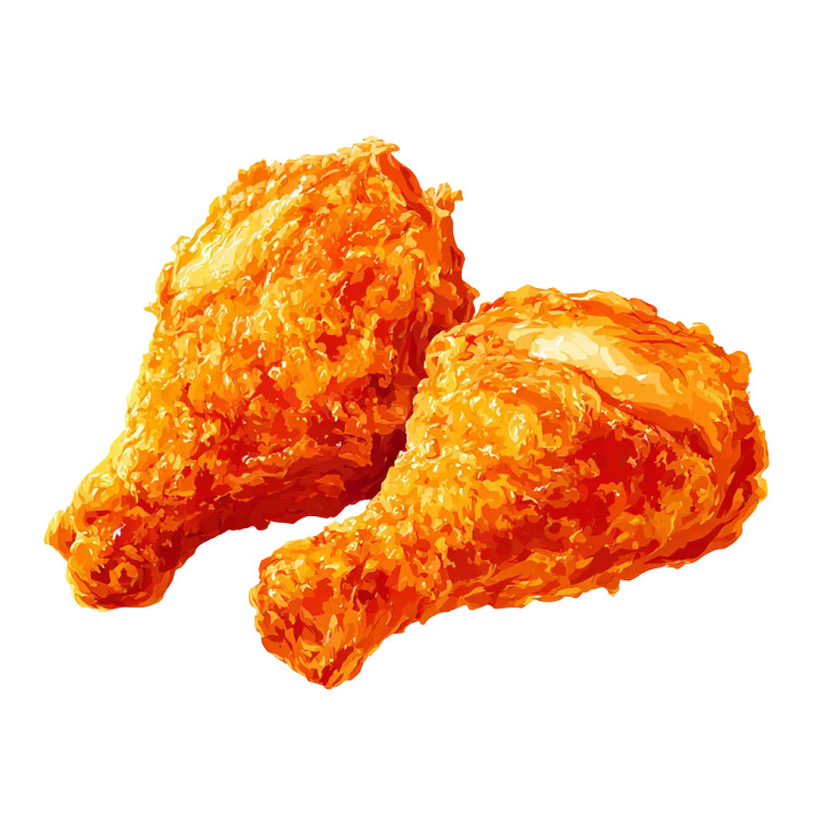 Cartoon Fried Chicken Vinyl Car Decal Sticker – Waterproof & UV-Resistant 3.4133333333333336"