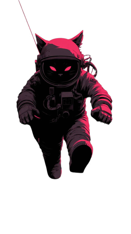Space Cat V52 Vinyl Car Decal Sticker – Waterproof & UV-Resistant 9.706666666666667"