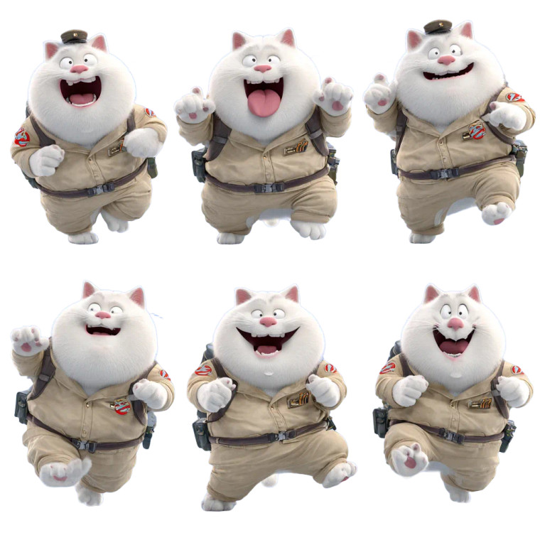Fat Ghostbusters Cat Vinyl Car Decal Sticker – Waterproof & UV-Resistant 6.826666666666667"