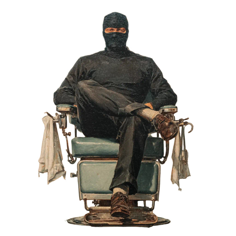 Dentist Visit Balaclava Vinyl Car Decal Sticker – Waterproof & UV-Resistant 3.4133333333333336"