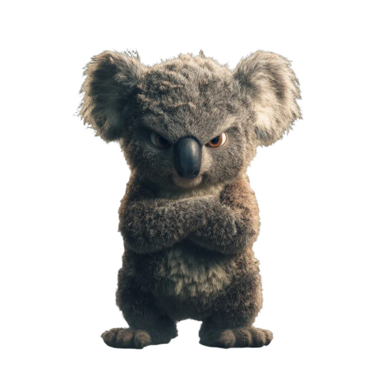 Angry Battle Koala Vinyl Car Decal Sticker – Waterproof & UV-Resistant 3.4133333333333336" Angry Battle Koala Vinyl Car Decal Sticker – Waterproof & UV-Resistant 3.4133333333333336"