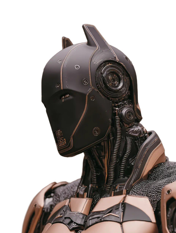 Futuristic Cyborg Batman Vinyl Car Decal Sticker – Waterproof & UV-Resistant 8.213333333333333"