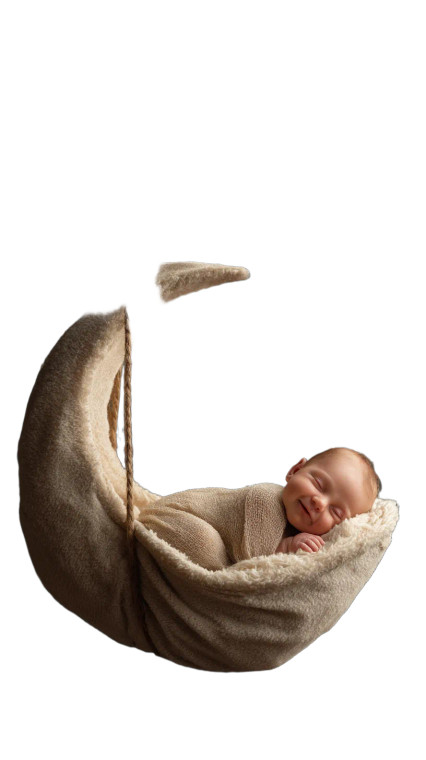 Sleeping Baby Moon Hammock Vinyl Car Decal Sticker – Waterproof & UV-Resistant 4.8533333333333335"