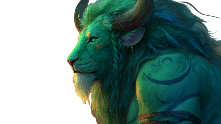 Ethereal Green Lion V8 Vinyl Car Decal Sticker – Waterproof & UV-Resistant 2.72"