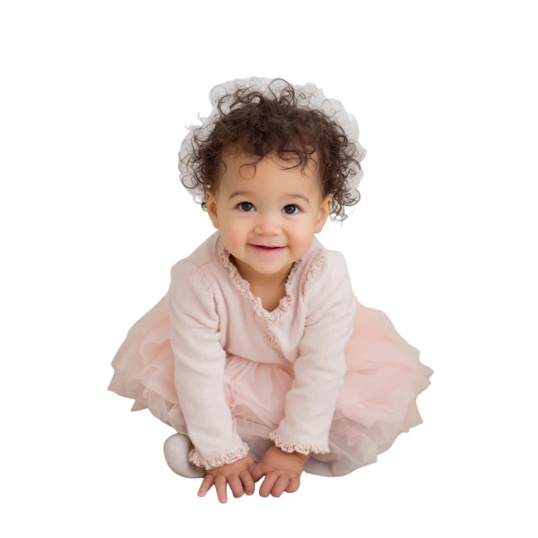 Smiling Baby Girl V10 Vinyl Car Decal Sticker – Waterproof & UV-Resistant 3.4133333333333336"