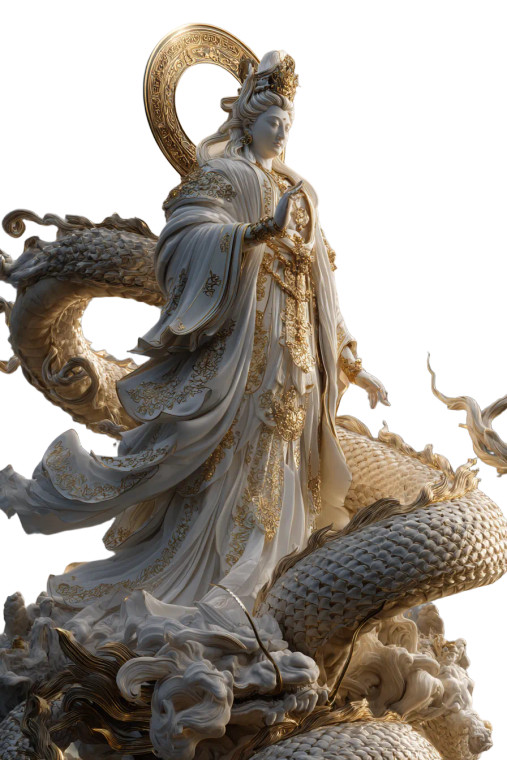 Divine Dragon Deity Vinyl Car Decal Sticker – Waterproof & UV-Resistant 8.96"