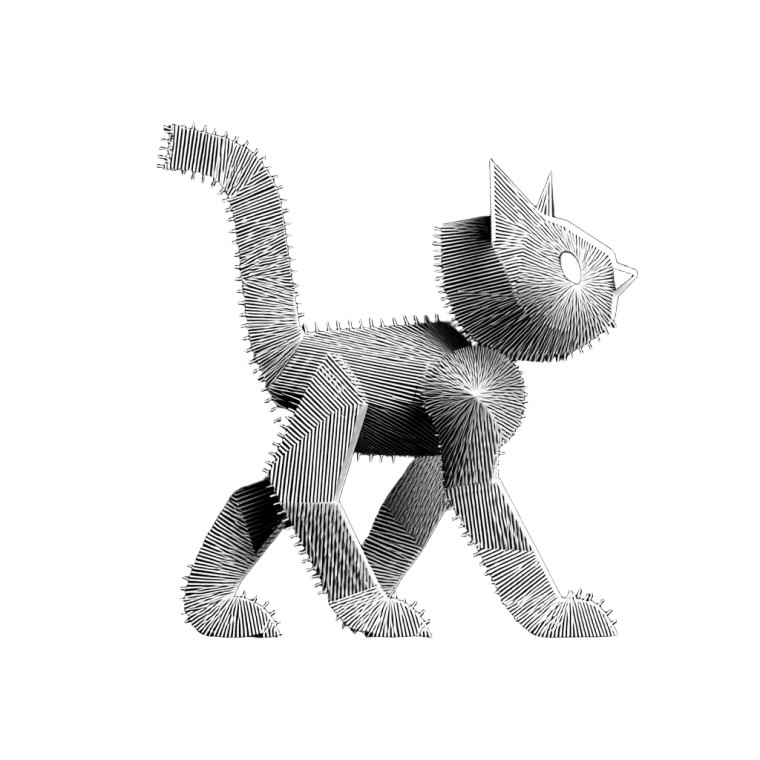 Playful Paper Cat Vinyl Car Decal Sticker – Waterproof & UV-Resistant 3.4133333333333336"