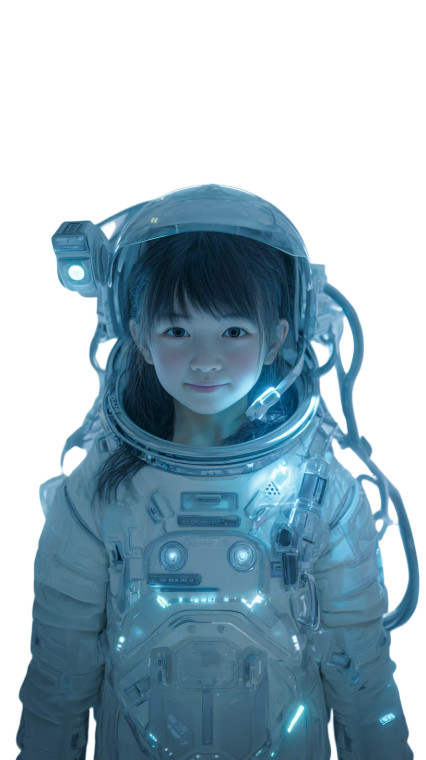Futuristic Child Explorer Vinyl Car Decal Sticker – Waterproof & UV-Resistant 4.8533333333333335"