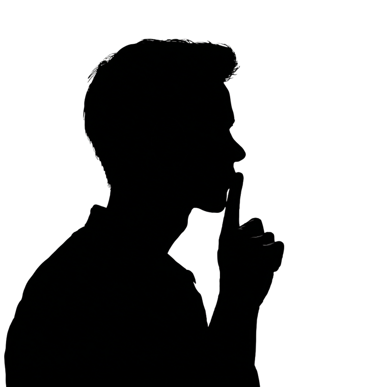 Silent Man Gesture Vinyl Car Decal Sticker – Waterproof & UV-Resistant 3.4133333333333336"