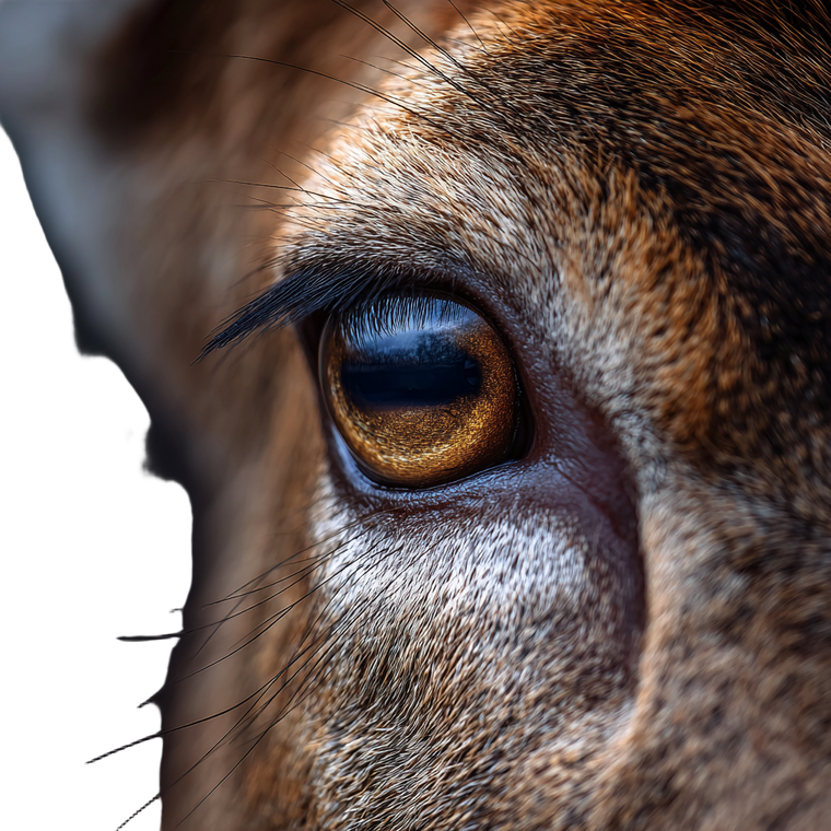 Deer Eye Close-Up V3 Vinyl Car Decal Sticker – Waterproof & UV-Resistant 3.4133333333333336"