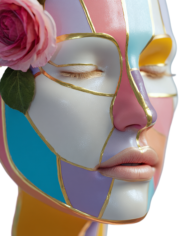 Serene Geometric Muse Vinyl Car Decal Sticker – Waterproof & UV-Resistant 8.0"