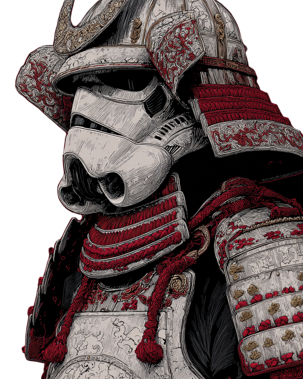 Samurai Stormtrooper V5 Vinyl Car Decal Sticker – Waterproof & UV-Resistant 4.0"