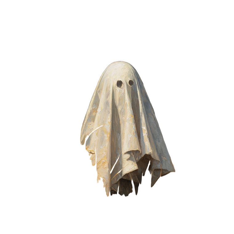 Whimsical Ghost Painting Vinyl Car Decal Sticker – Waterproof & UV-Resistant 3.4133333333333336"