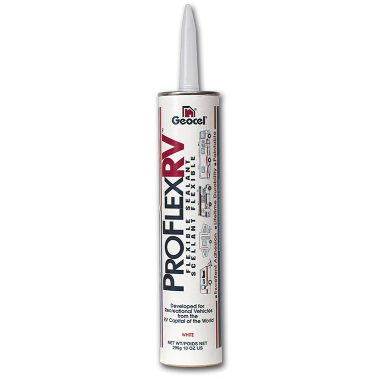 PRO FLEX RV White Roof Sealant | Waterproof Seal for RV Roofs/Doors/Windows/Trims | 10oz Cartridge