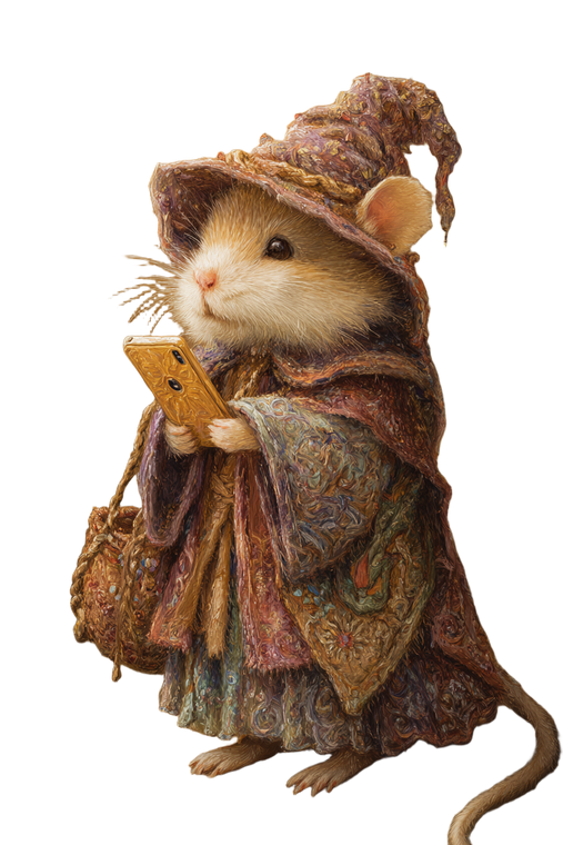 Wizard Dormouse Painting Vinyl Car Decal Sticker – Waterproof & UV-Resistant 4.4