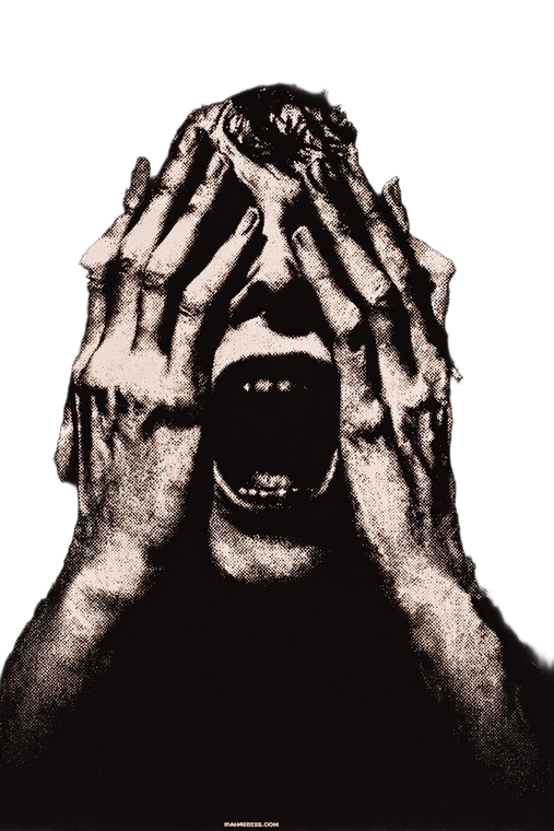 Dark Horror Scream V2 Vinyl Car Decal Sticker – Waterproof & UV-Resistant 8.96"