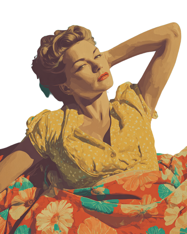 Retro Bed Portrait Vinyl Car Decal Sticker – Waterproof & UV-Resistant 4.0"
