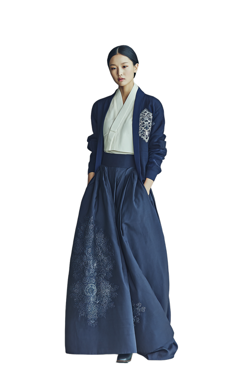Elegant Hanbok-Inspired Attire Vinyl Car Decal Sticker – Waterproof & UV-Resistant 4.4