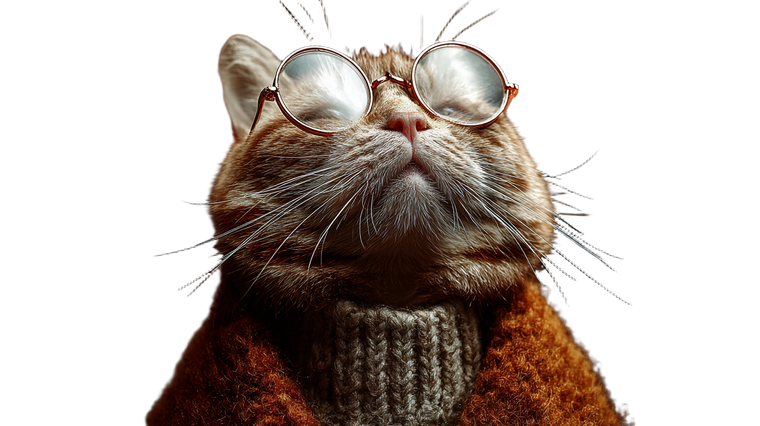 Cat With Glasses V7 Vinyl Car Decal Sticker – Waterproof & UV-Resistant 5.4