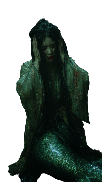 Shouting Mermaid Vinyl Car Decal Sticker – Waterproof & UV-Resistant 4.8533333333333335"