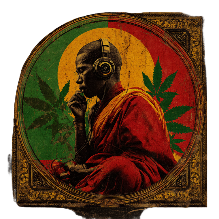 Monk Rasta Album Vinyl Car Decal Sticker – Waterproof & UV-Resistant 3.4133333333333336"