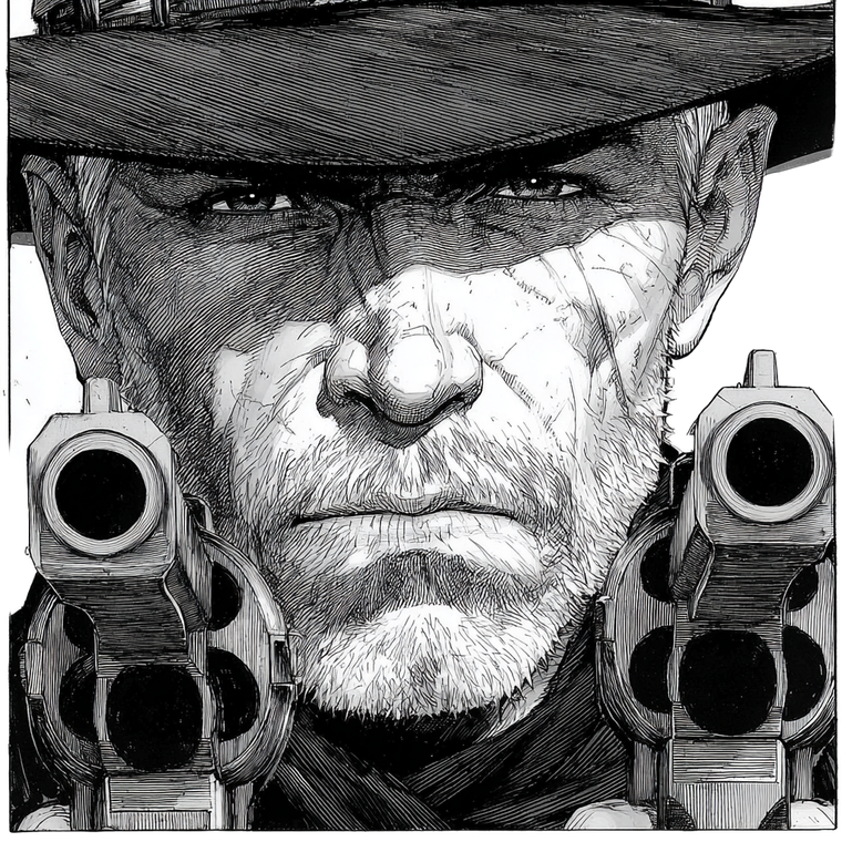 Laser Cowboy Mugshot Vinyl Car Decal Sticker – Waterproof & UV-Resistant 3.4133333333333336"