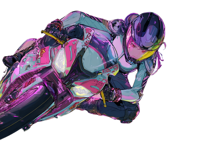 Cyberpunk Motorcycle Racer Vinyl Car Decal Sticker – Waterproof & UV-Resistant 5.97333333333333