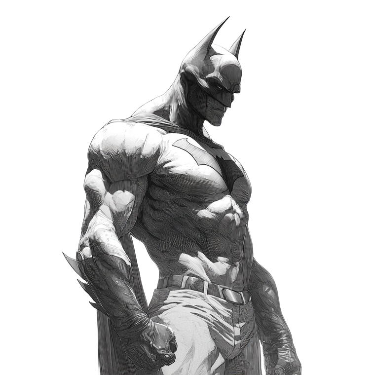 Dynamic Batman Drawing V2 Vinyl Car Decal Sticker – Waterproof & UV-Resistant 3.4133333333333336"