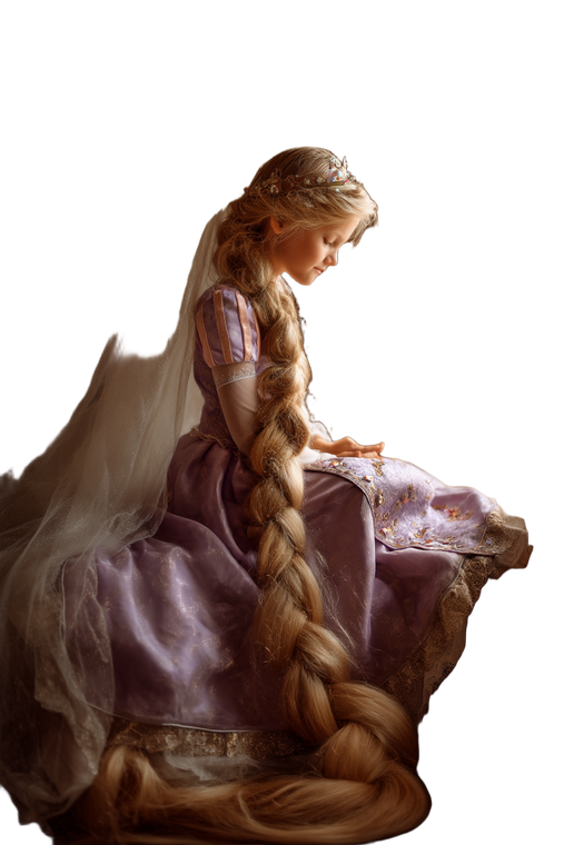 Fantasy Princess Rapunzel Vinyl Car Decal Sticker – Waterproof & UV-Resistant 8.96"