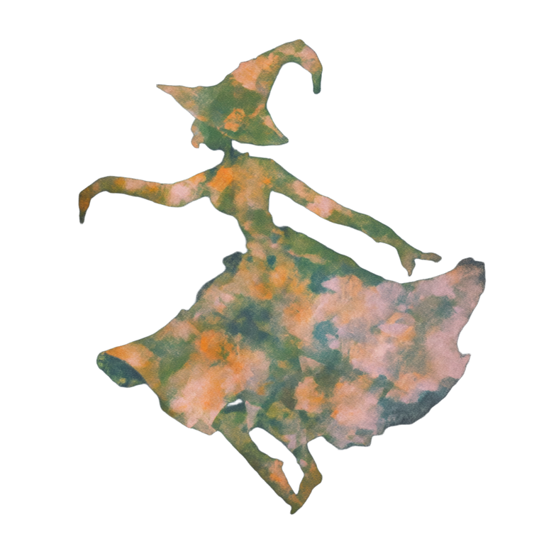 Art Deco Witch Vinyl Car Decal Sticker – Waterproof & UV-Resistant 3.4133333333333336"