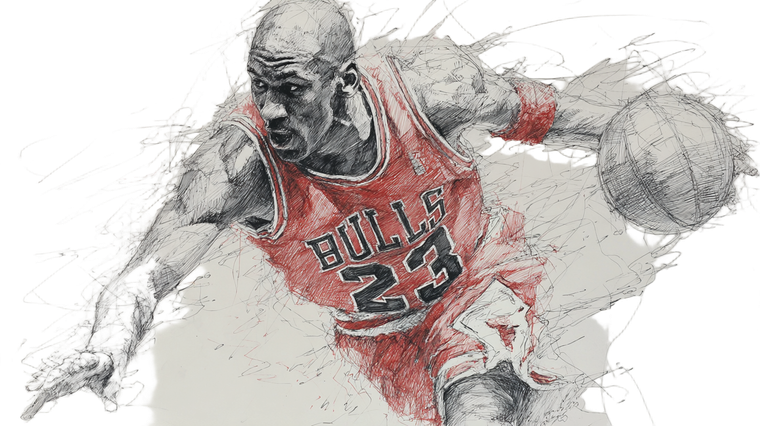 Prime Jordan Sketch Vinyl Car Decal Sticker – Waterproof & UV-Resistant 2.72"