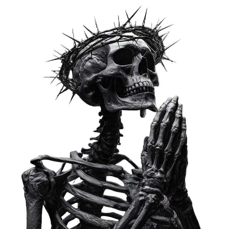Skeleton With Crown V3 Vinyl Car Decal Sticker – Waterproof & UV-Resistant 6.826666666666667"
