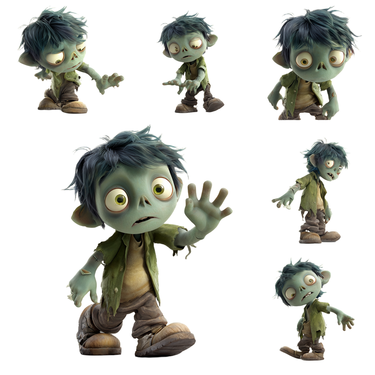 Cute 3D Zombie Vinyl Car Decal Sticker – Waterproof & UV-Resistant 6.826666666666667"