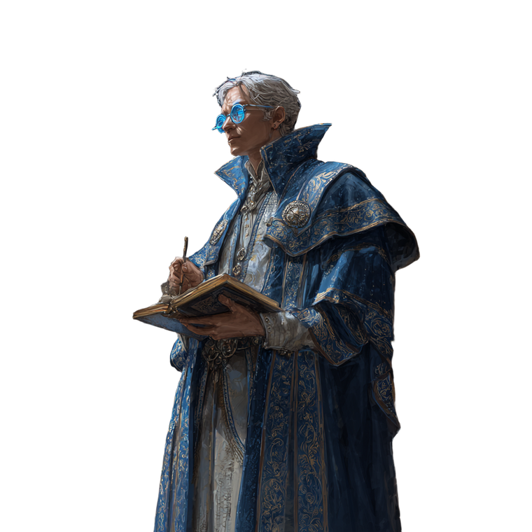 Azure-Eyed Mage Vinyl Car Decal Sticker – Waterproof & UV-Resistant 3.4133333333333336"