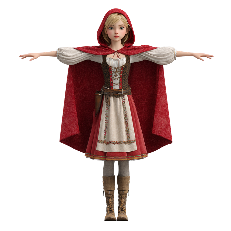 Red Riding Hood Model V2 Vinyl Car Decal Sticker – Waterproof & UV-Resistant 3.4133333333333336"