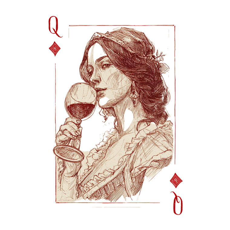 Queen Of Diamonds V3 Vinyl Car Decal Sticker – Waterproof & UV-Resistant 6.826666666666667"