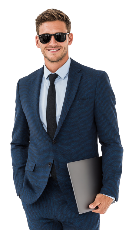 Confident Businessman V51 Vinyl Car Decal Sticker – Waterproof & UV-Resistant 9.706666666666667"