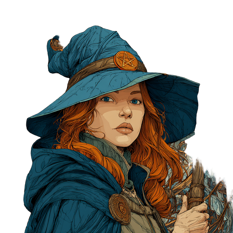 Enchanting Forest Witch V2 Vinyl Car Decal Sticker – Waterproof & UV-Resistant 3.4133333333333336"