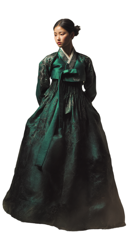 Mysterious Hanbok Woman Vinyl Car Decal Sticker – Waterproof & UV-Resistant 4.8533333333333335"