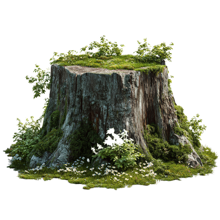 Big Tree Stump Vinyl Car Decal Sticker – Waterproof & UV-Resistant 6.826666666666667"