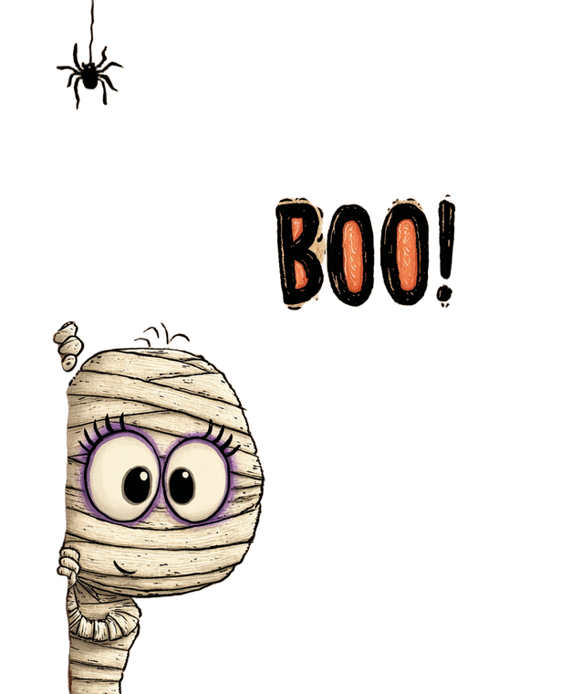 Cartoon Mummy Peeking Vinyl Car Decal Sticker – Waterproof & UV-Resistant 4.0"