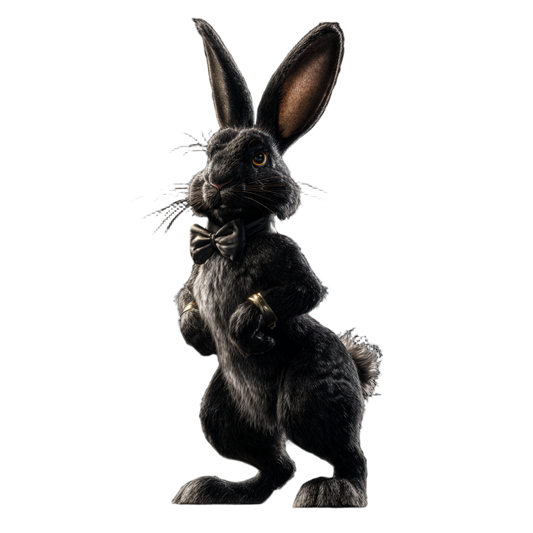 Stylish Black Rabbit Vinyl Car Decal Sticker – Waterproof & UV-Resistant 3.4133333333333336"