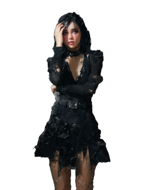 Crying Glam Punk Vinyl Car Decal Sticker – Waterproof & UV-Resistant 4.1066666666666665"